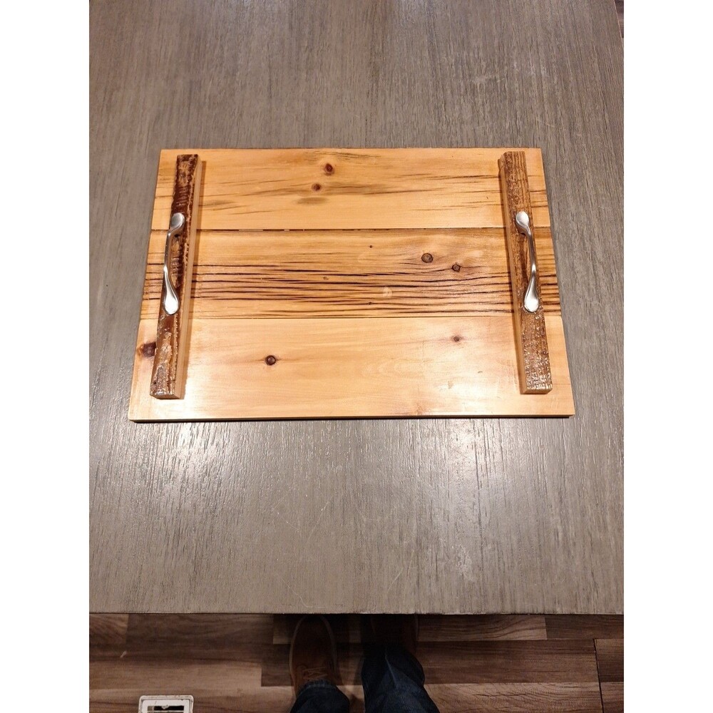 Serving Tray Reclaimed Barnwood 14x19 Rustic Primitive